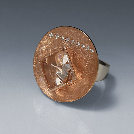 Alluring Lilly Pad Ring - Quartz Rutile