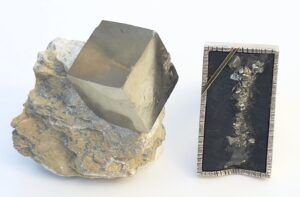 Pyrite Cube with P Ring
