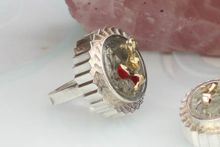 Vickie Riggs Designs - Breaking The Glass Ceiling Ring