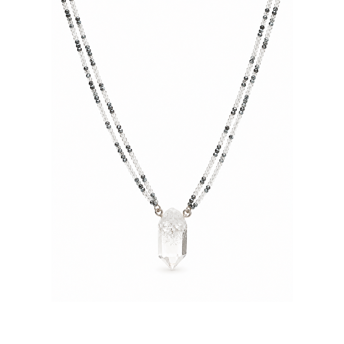 Prismatic Crystal Double Strand Necklace