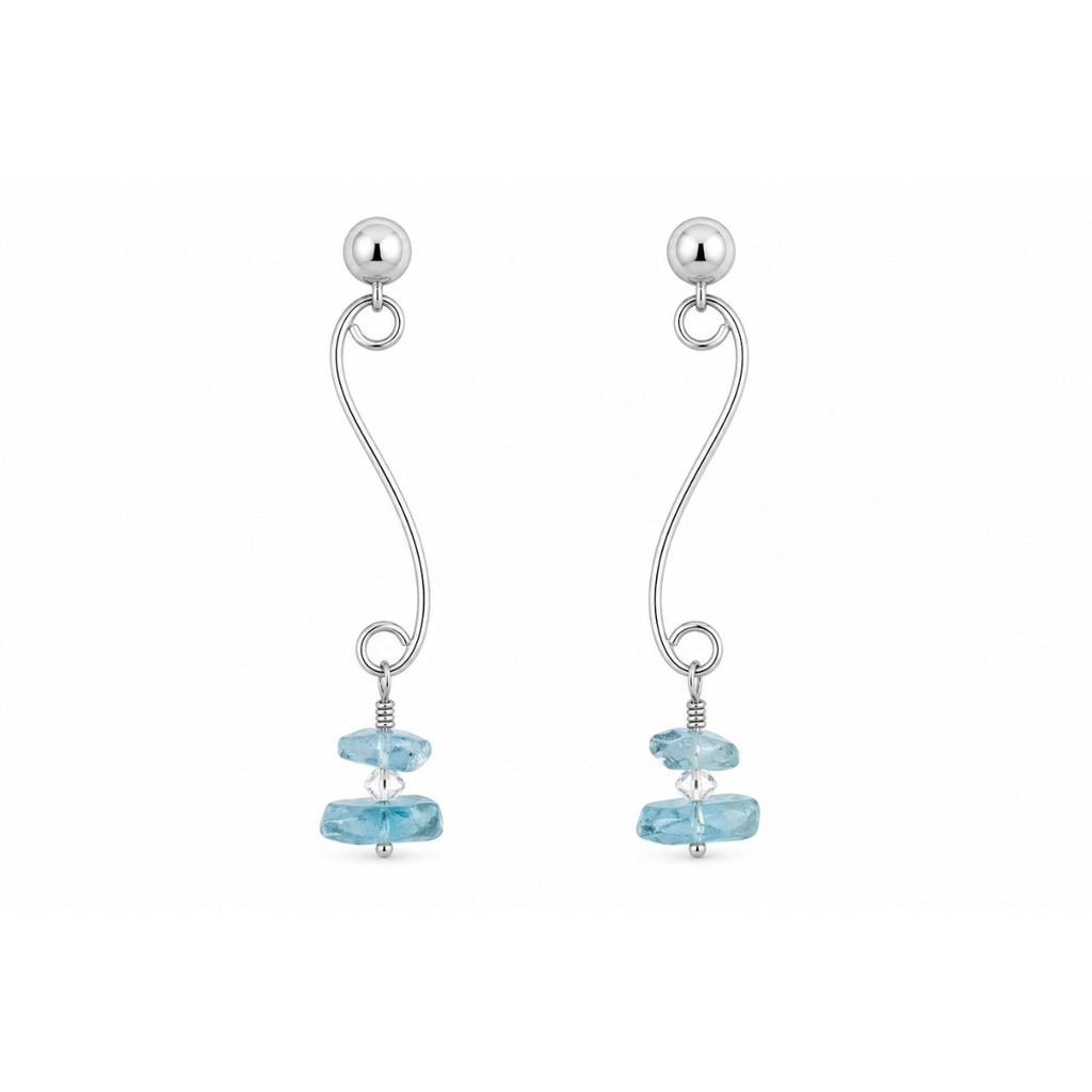 Azure Cascade Drop Earrings