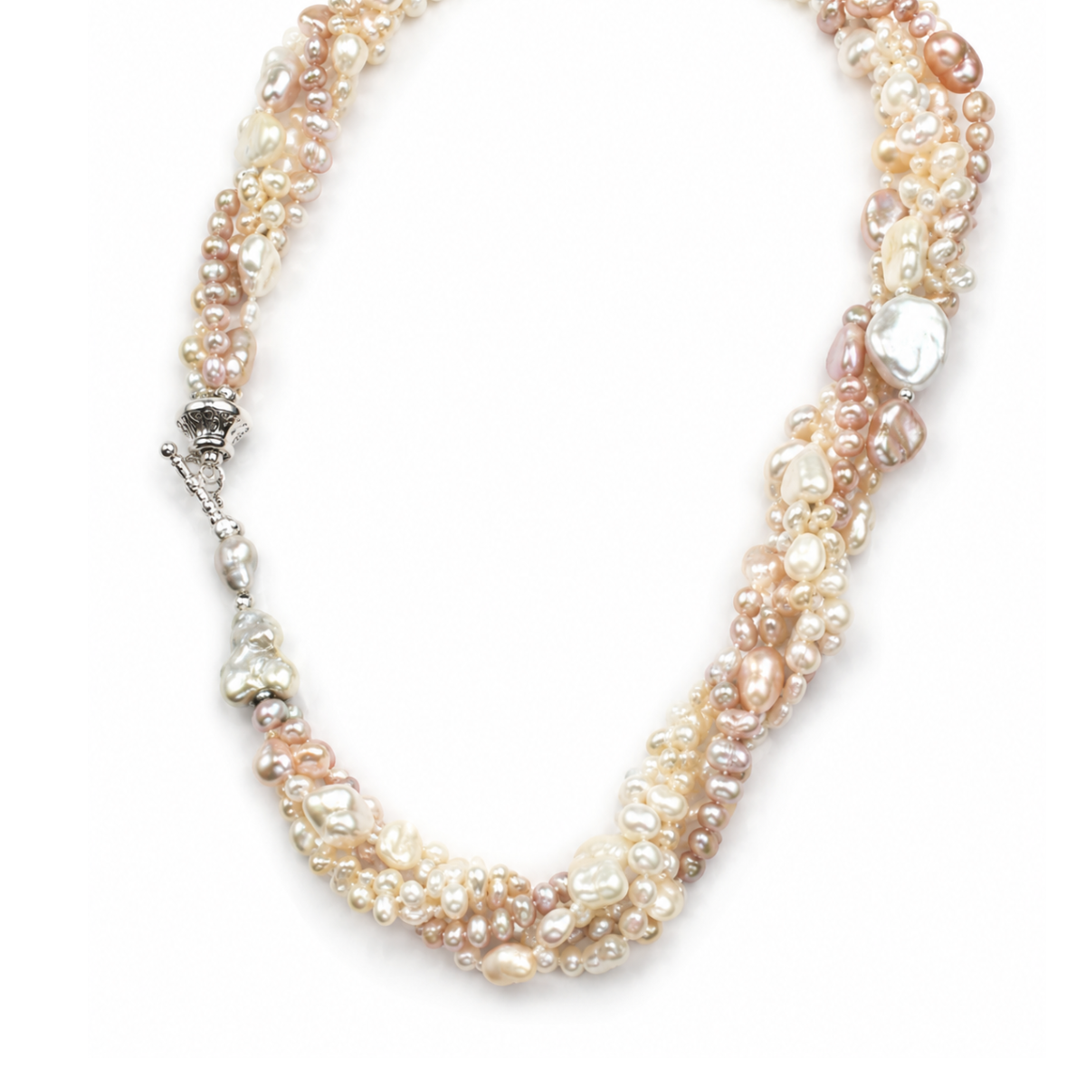 Serenity Twisted Pearl Necklace