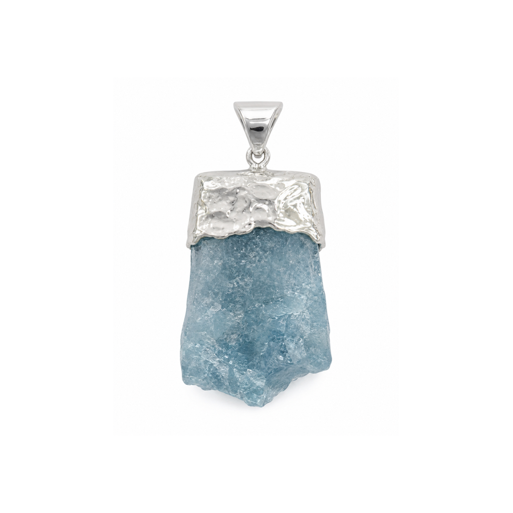 Silver Tide Aquamarine Pendant