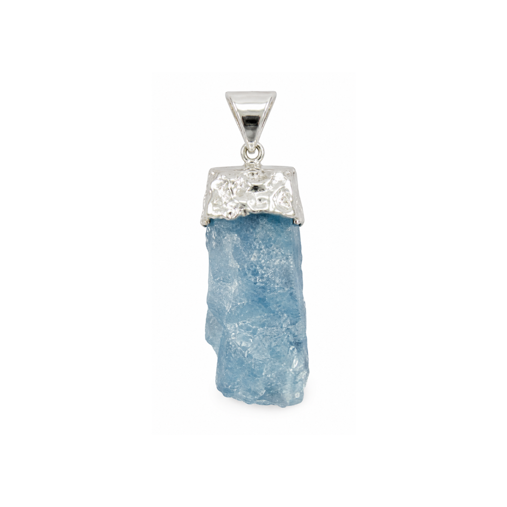 Silver Tide Aquamarine Pendant