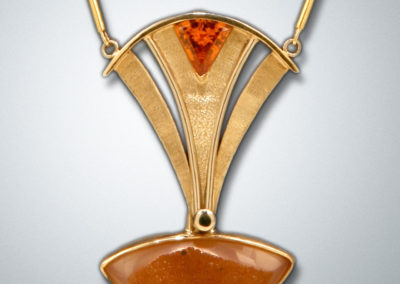 Drusy Spessartite Necklace