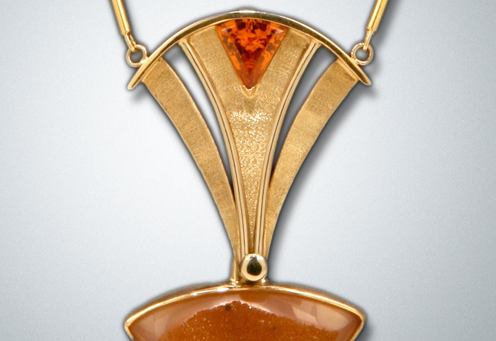 Drusy Spessartite Necklace