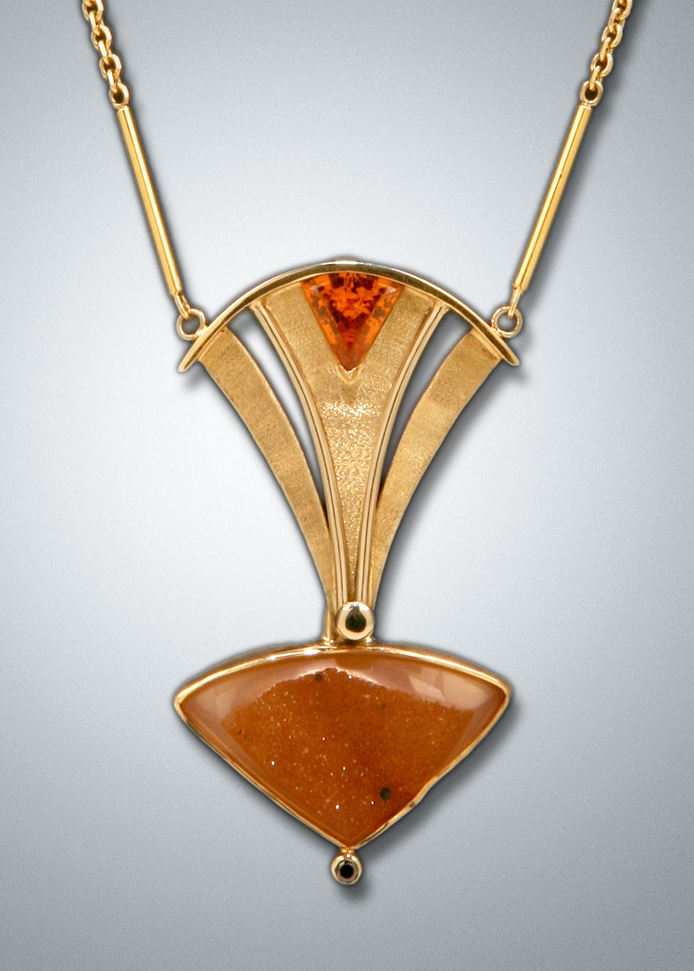 Drusy Spessartite Necklace © Vickie Riggs Designs