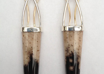 Fossilized Palm Wood Earrings