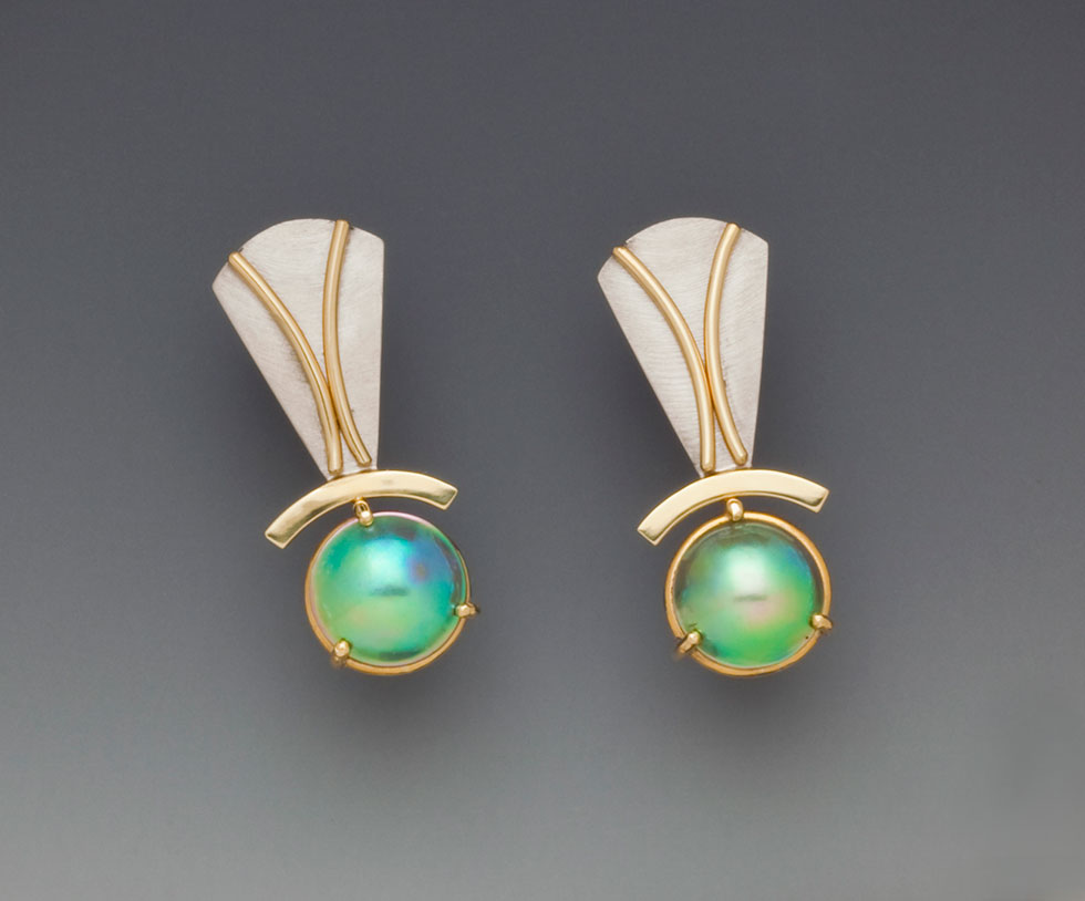Vickie Riggs Designs: "Mabe Magic" pearl earrings