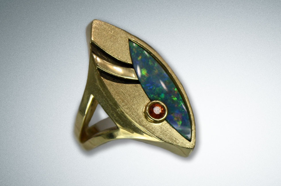 Opal Doublet Ring © Vickie Riggs Designs