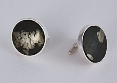 Round Pyrite Cufflinks